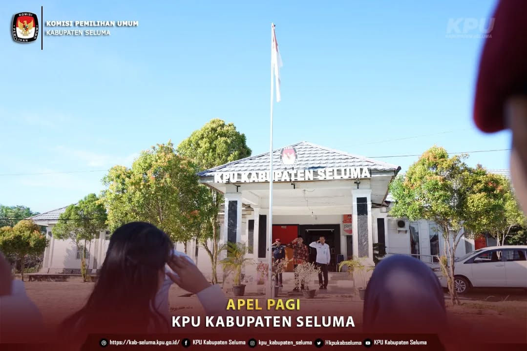 Kegiatan Apel pagi KPU Kabupaten Seluma.