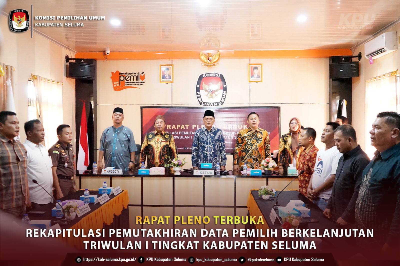 Rapat Pleno Terbuka Rekapitulasi Pemutakhiran Data Pemilih Berkelanjutan Triwulan I  2026